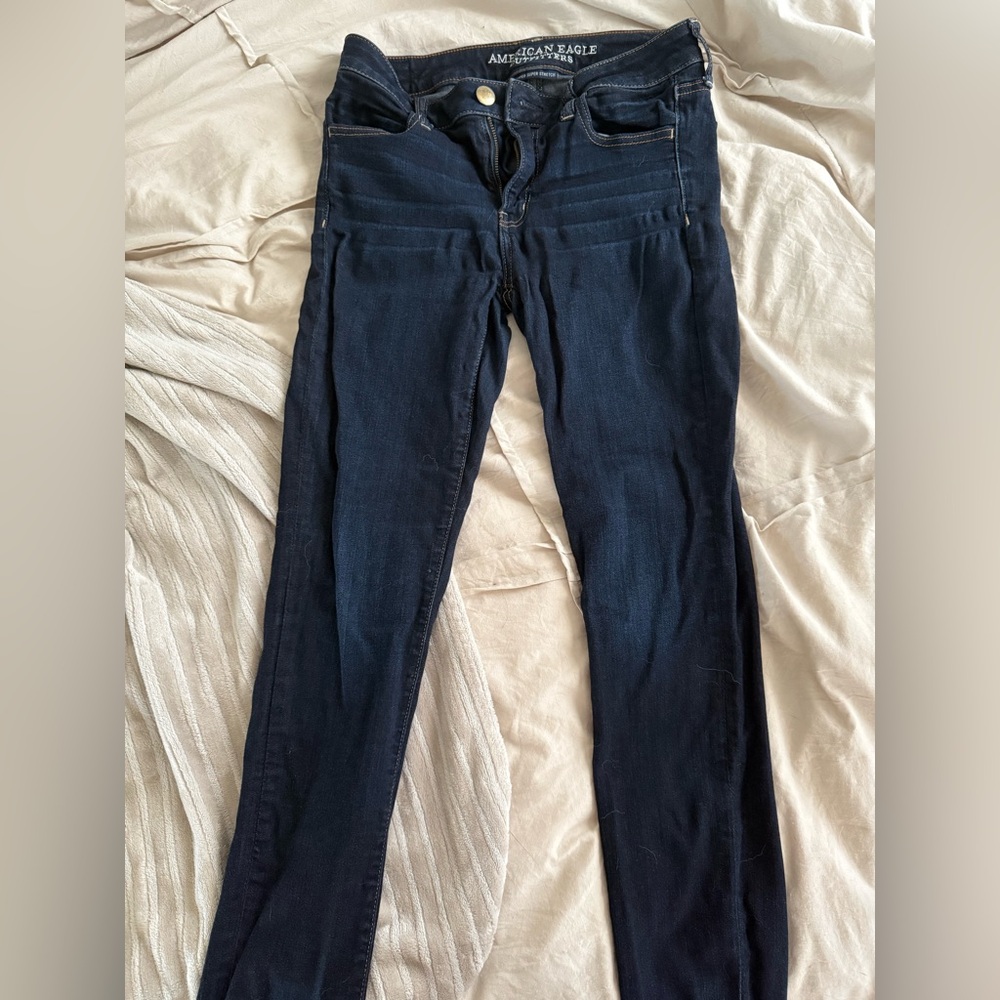 American Eagle Size 8 Regular Dark Wash Skinny Jeans